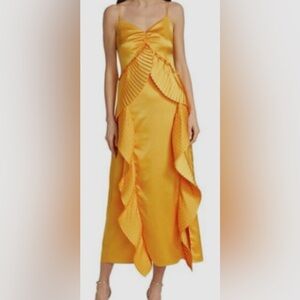 AMUR Asymmetrical Yellow Dress NWT